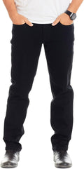 Mens Athletic Fit Jet Black Jeans - TPJ Comfortable Stretch