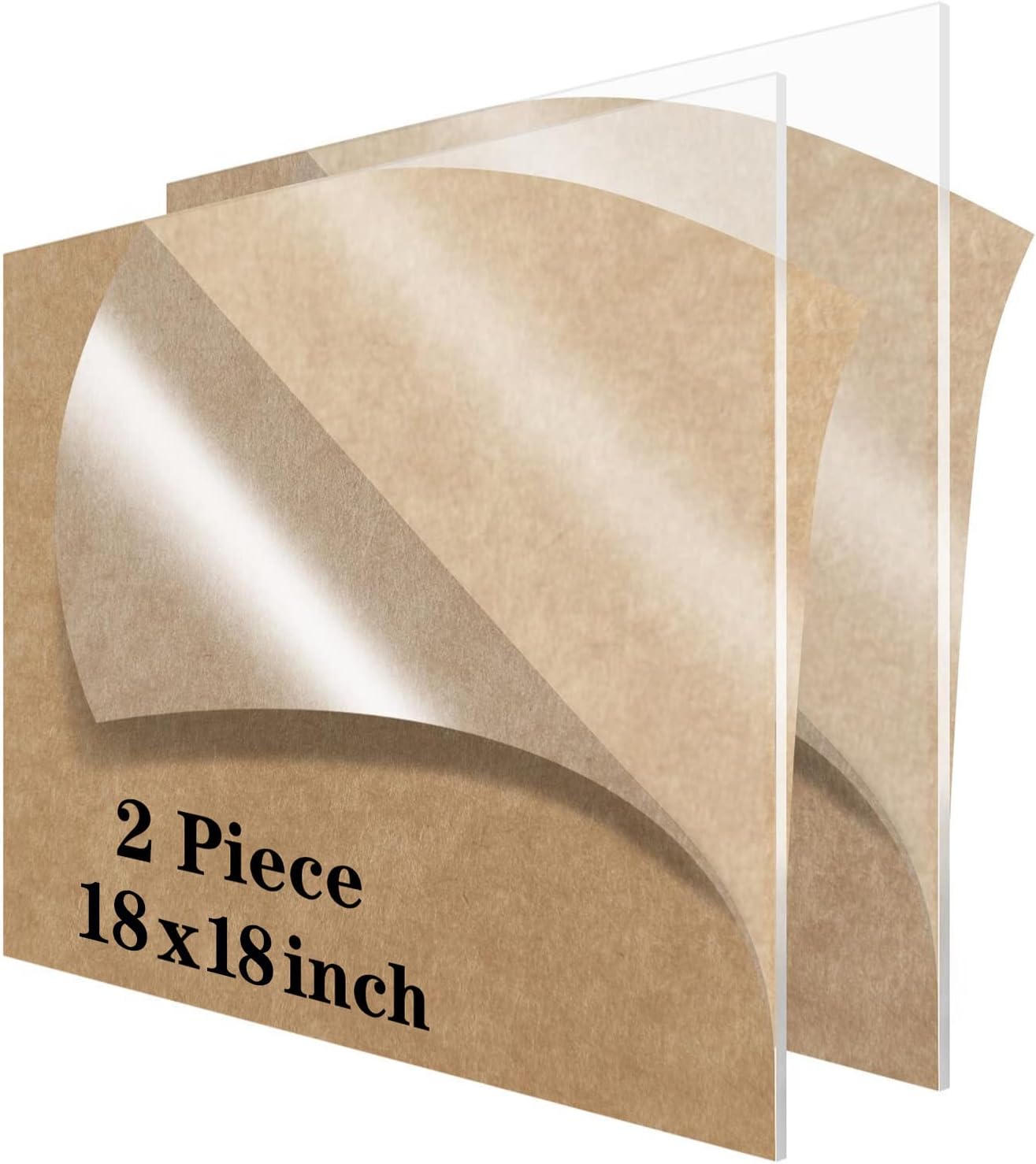 18 x 18 Acrylic Sheet for Crafting and DIY Projects - 2 Pack