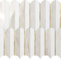 Peel and Stick Tile Backsplash Fish Scale Marble - Easy DIY Update