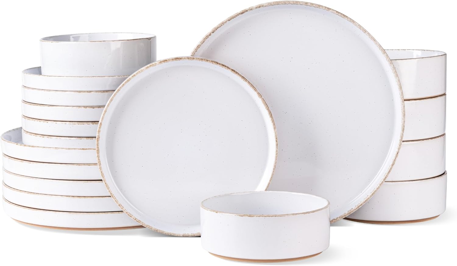 AmorArc Ceramic Dinnerware Set for 8 - 24 Pieces Handpainted