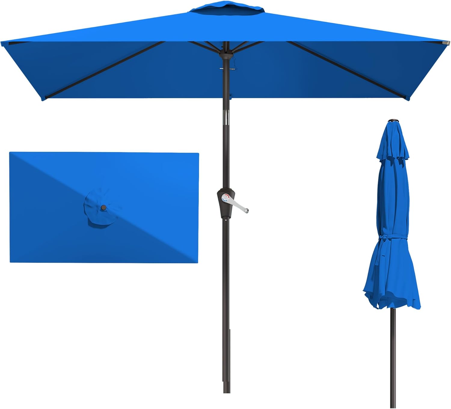 6.5ft x 10ft Rectangular Patio Umbrellas for Outdoor Spaces