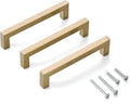 5 in Champagne Cabinet Pulls 10 Pack - Modern Square Bronze Hardware