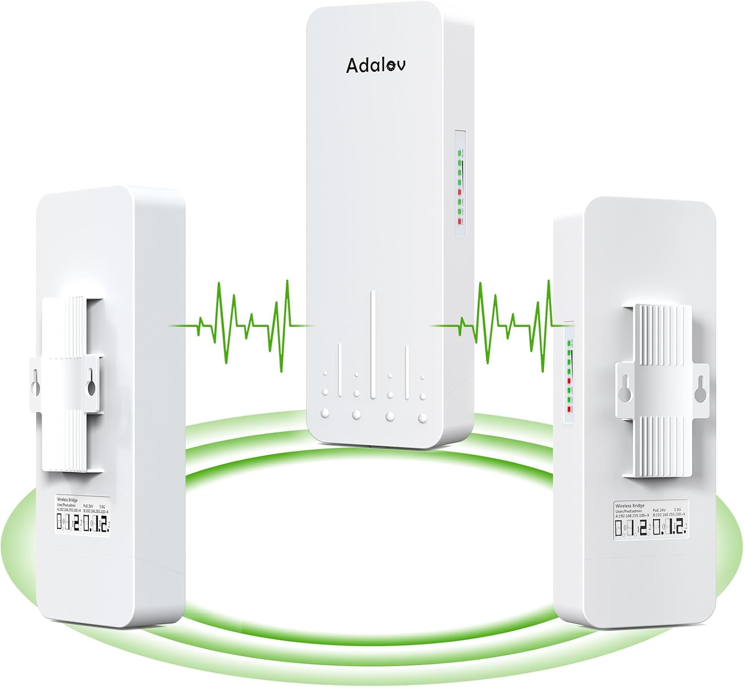 3PCS Gigabit Wireless Bridge Kit for Long Range WiFi Solutions