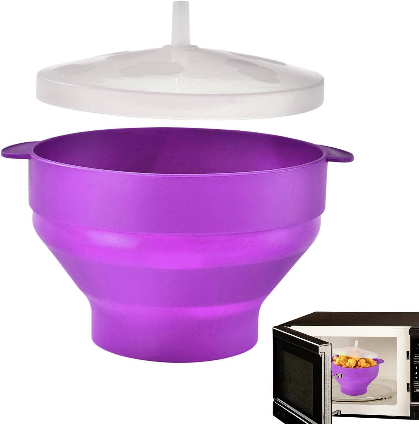 Portable Microwave Popcorn Maker - Dishwasher Safe