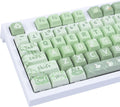 PBT 133 Keys Anime Keycaps Matcha Green XDA Profile - Cute Spring Set