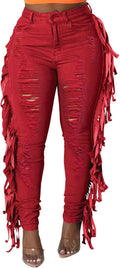 SeNight Women's High Waisted Ripped Jeans Cut Out - Curve Enhancing