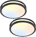 2-Pack 12 in Flush Mount LED Ceiling Lights - Dimmable, 5CCT