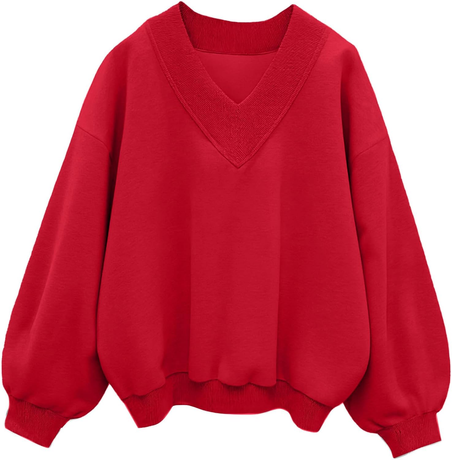 Hilinker Womens V Neck Oversized Sweatshirts for Casual Style