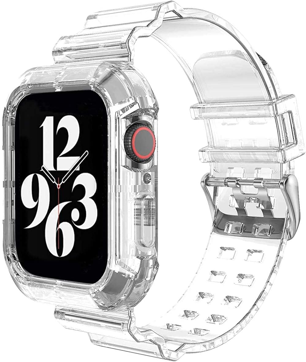 Clear Sport Band with Bumper for Apple Watch - Ultimate Protection!