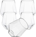 40 Count Diamond Unbreakable Stemless Plastic Wine Glasses - Elegant