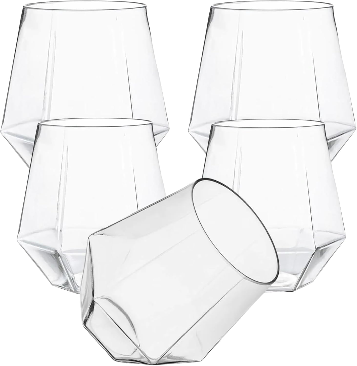 40 Count Unbreakable Stemless Wine Glasses - Elegant & Durable for Home, Office, Bars