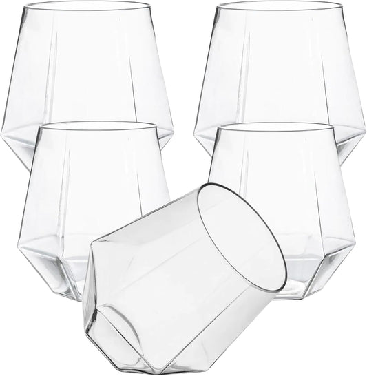 40 Count Unbreakable Stemless Wine Glasses - Elegant & Durable for Home, Office, Bars