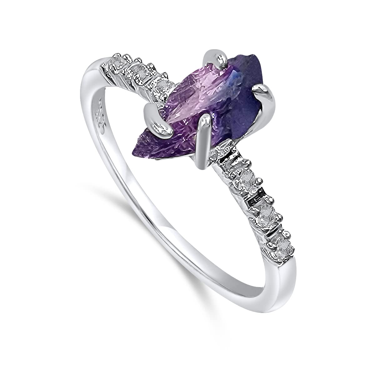 Real Raw Alexandrite Dainty Ring by Uniquelan Jewelry