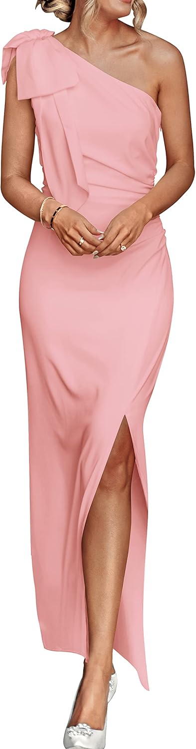 Stunning One Shoulder Maxi Dress for Elegant Summer Events