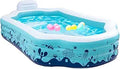 Inflatable Swimming Pool 122in x 71in x 20in - Family Lounge Pool