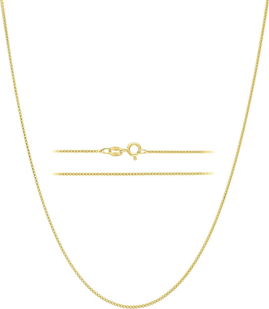 KISPER Italian 18K Gold Plated Sterling Silver Chain Necklace