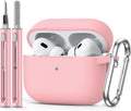 Protective Pink AirPods Pro Case 2023/2022/2019 with Cleaner Kit