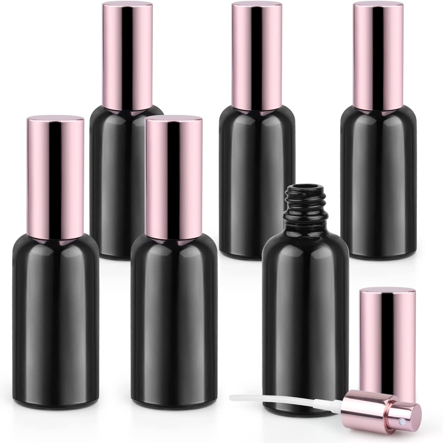 Refillable Black Glass Spray Bottles - Mist On Your Favorite Scents!