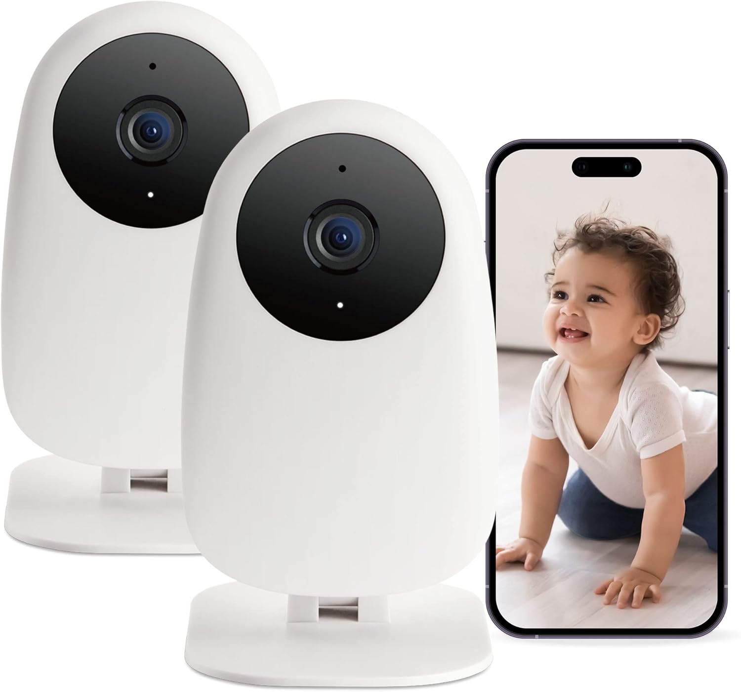 Nooie Baby Monitor 2 Pack with HD Night Vision and Audio