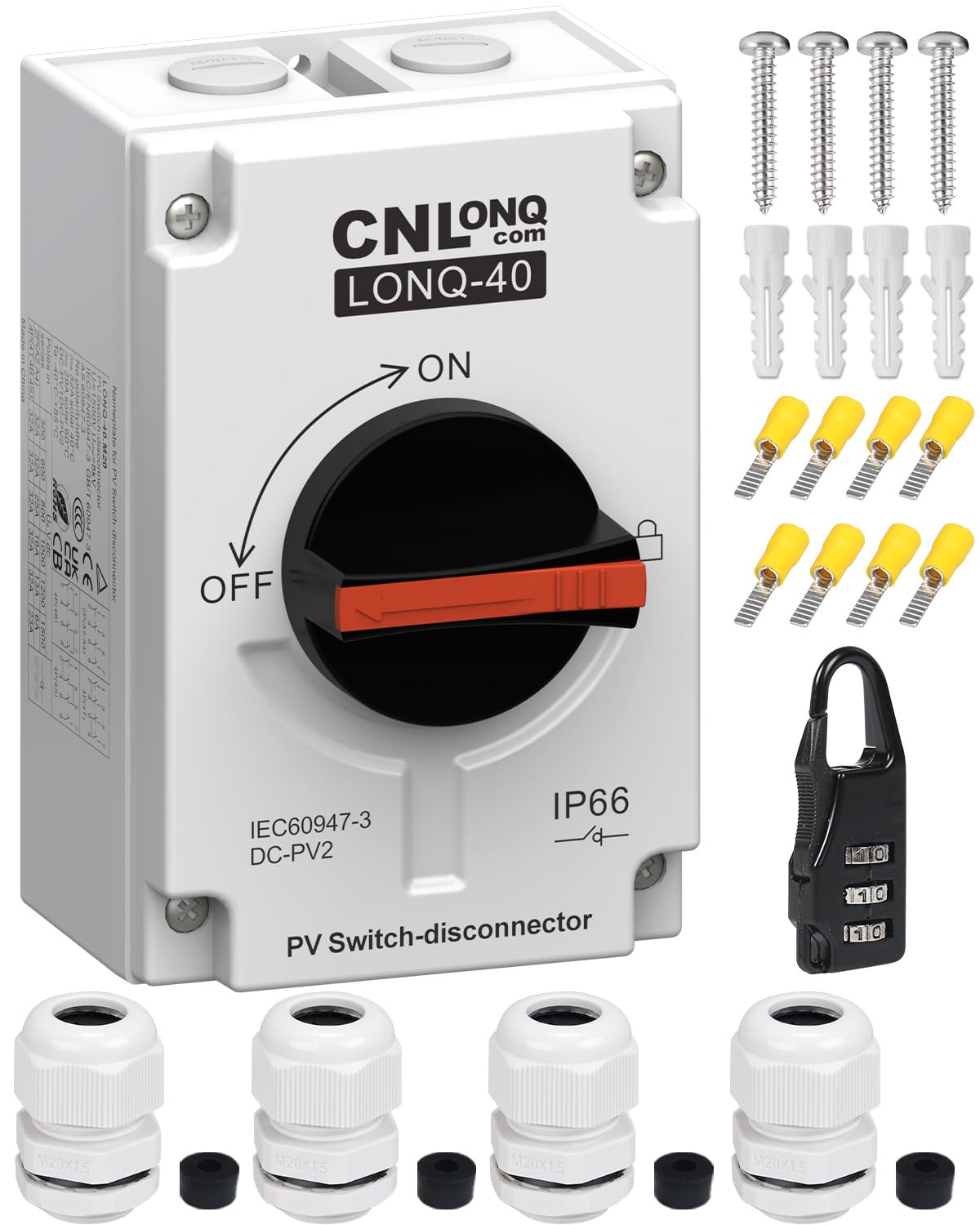 Solar Isolator Disconnect Switch 32A 1200V DC for PV Systems