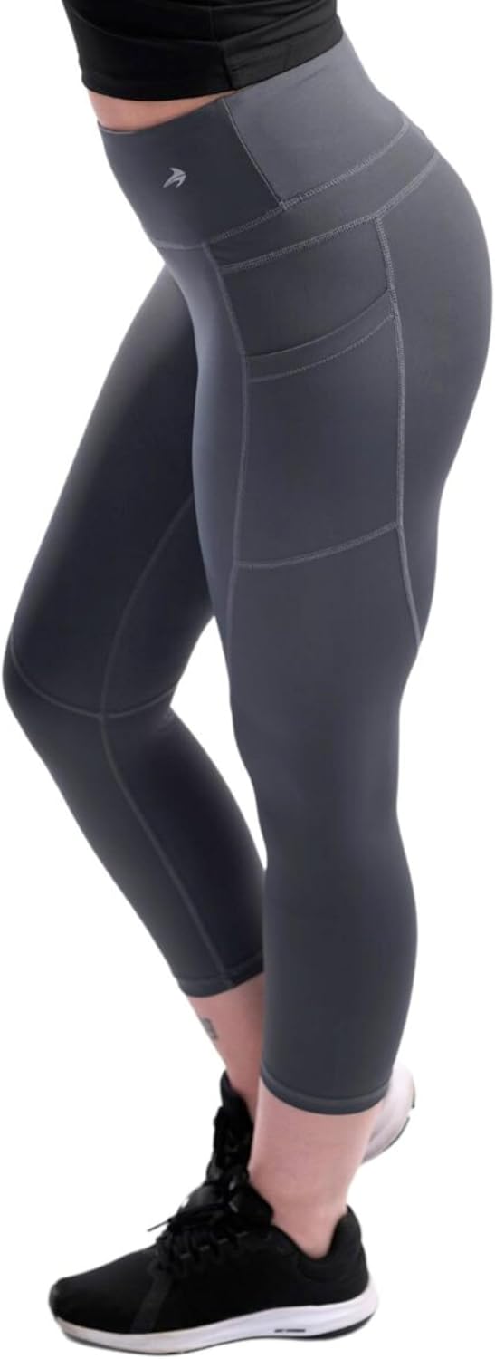 CompressionZ High Waisted Capri Leggings for Tummy Control