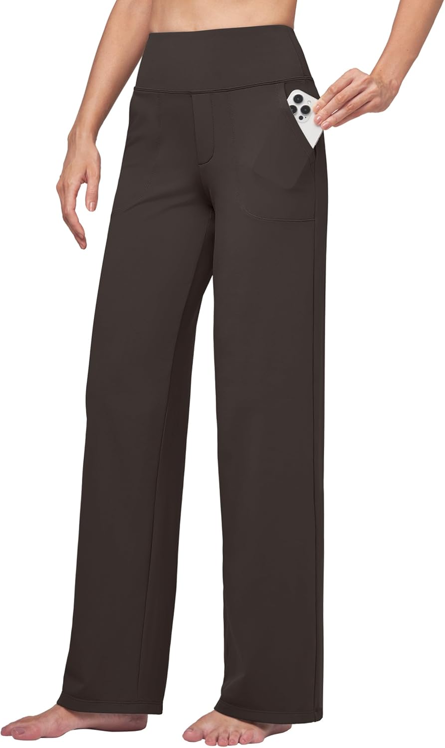 Willit Women's Yoga Pants Wide Leg Dress Work Pants with Pockets