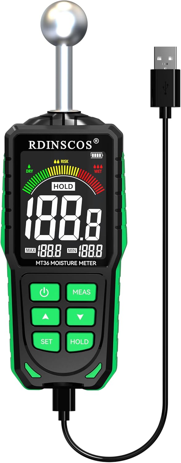 Pinless Moisture Meter for Drywall and Wood Projects