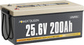 Power Queen 25.6V 200Ah LiFePO4 Battery - Long-Lasting 5.12kWh Backup