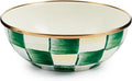 Enamel Everyday Bowl Extra Small - Emerald Check serving bowl