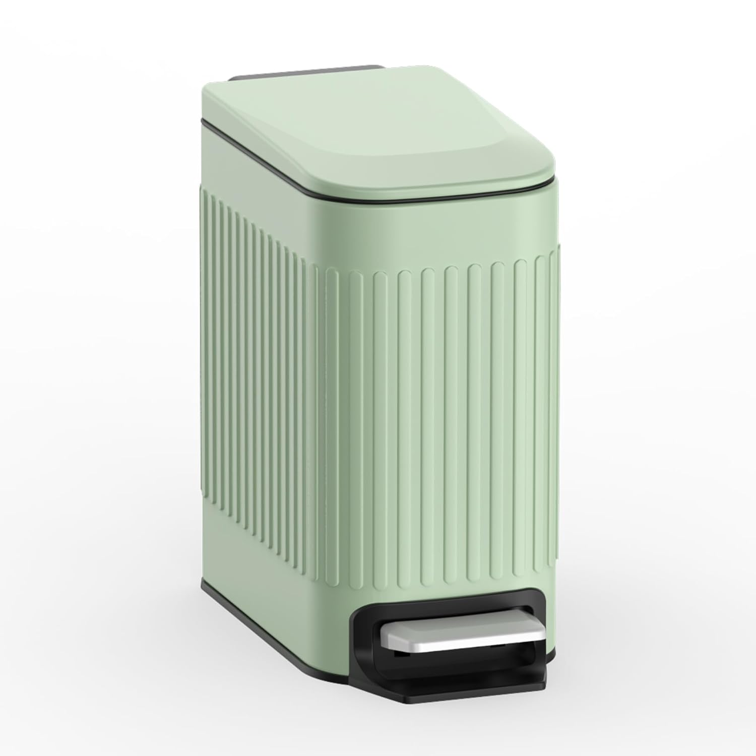 TrashAid Slim Bathroom Trash Can with Lid Soft Close Design
