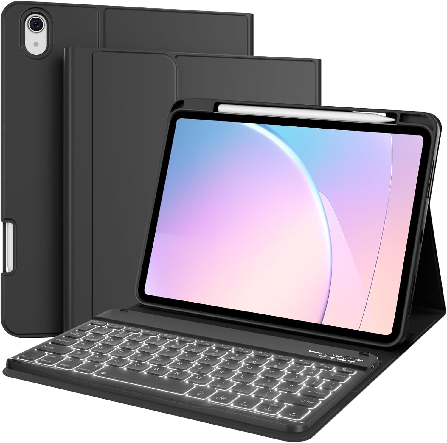 Kenke iPad 11th 10th Gen Case with Backlit Keyboard and Holder