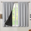 Light Grey 100% Blackout Curtains 54 in Length - Thermal, Noise