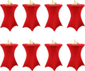 Red Spandex Stretch Tablecloth Set - Perfect for Cocktail Parties!