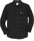 Mens Long Sleeve Button Down Shirt for Men - Cotton Two Pocket