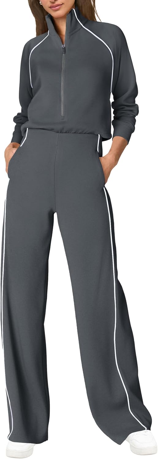 Stylish Womens Jumpsuits with Mock Neck and Wide Leg Design