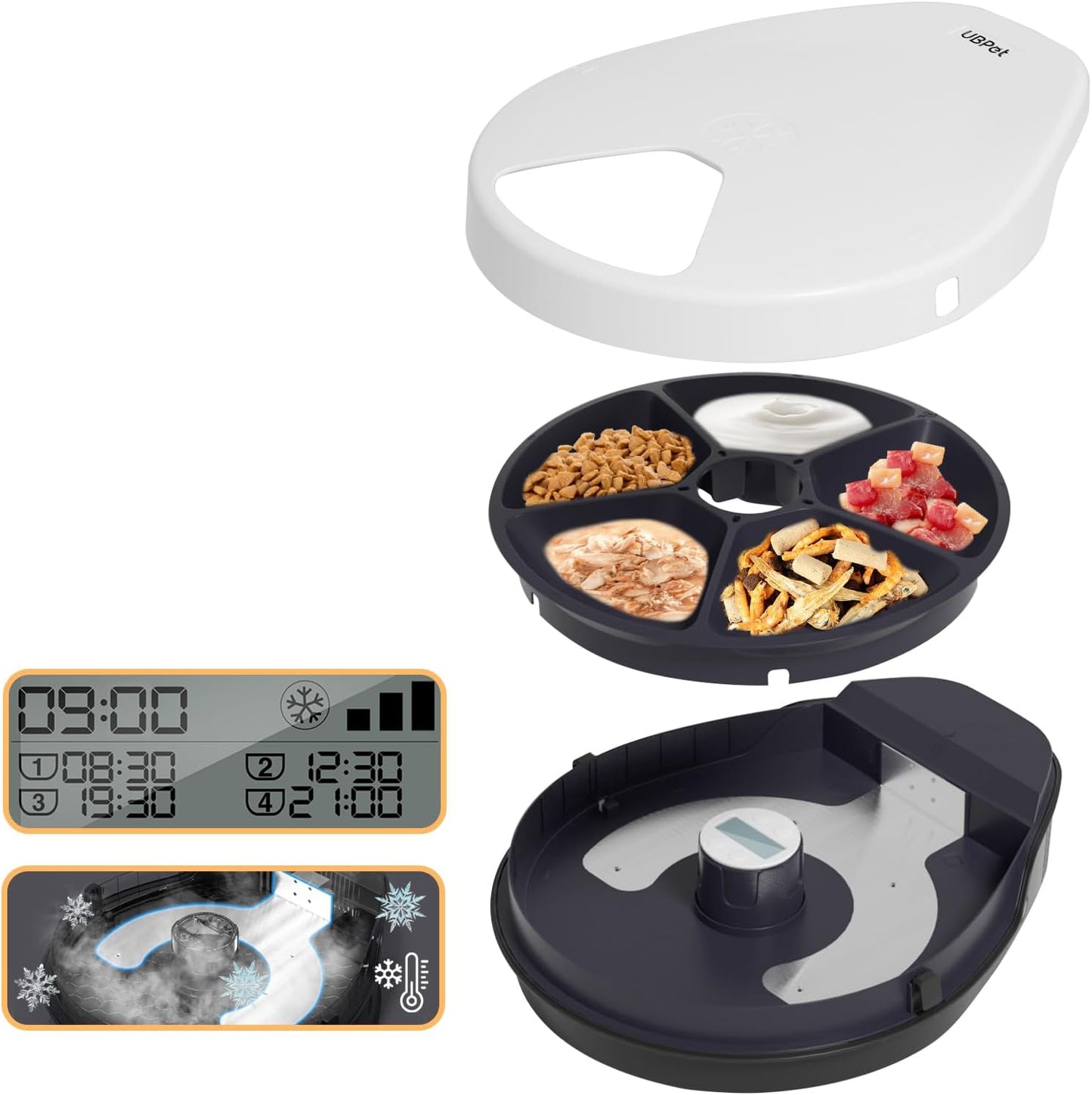 UBPET Cat Wet Food Feeder by SAROSORA for Fresh Meals