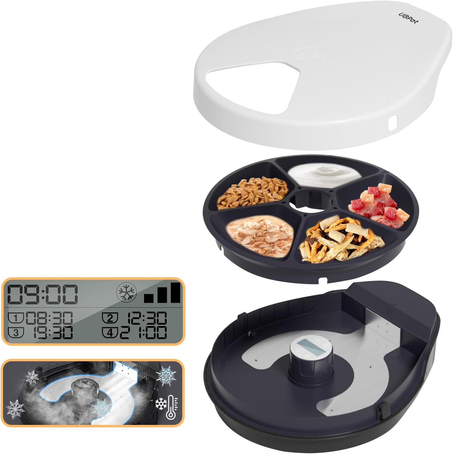UBPET Cat Wet Food Feeder by SAROSORA for Fresh Meals