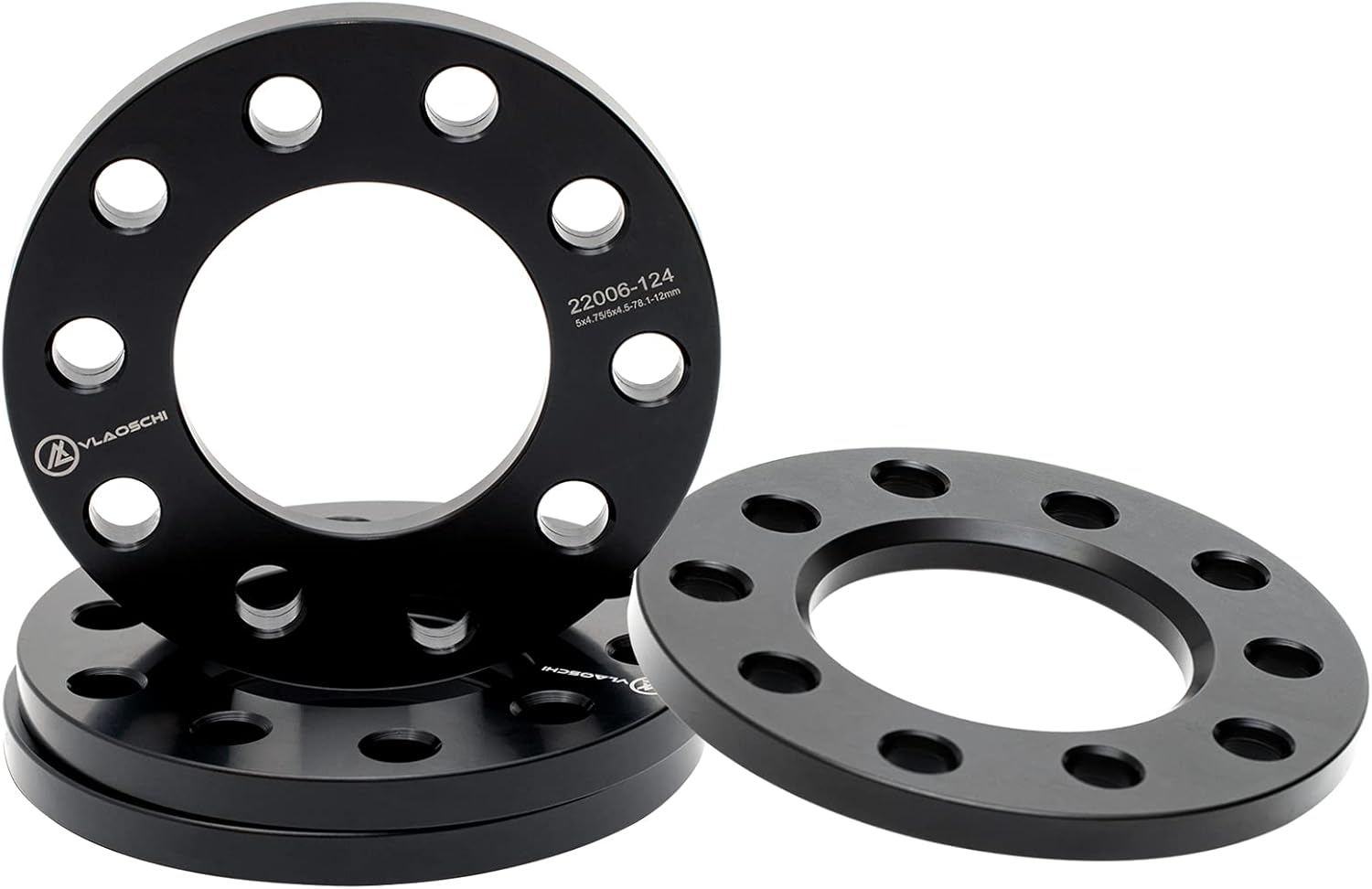 VLAOSCHI Black Forged Wheel Spacers for 5 Lug Vehicles
