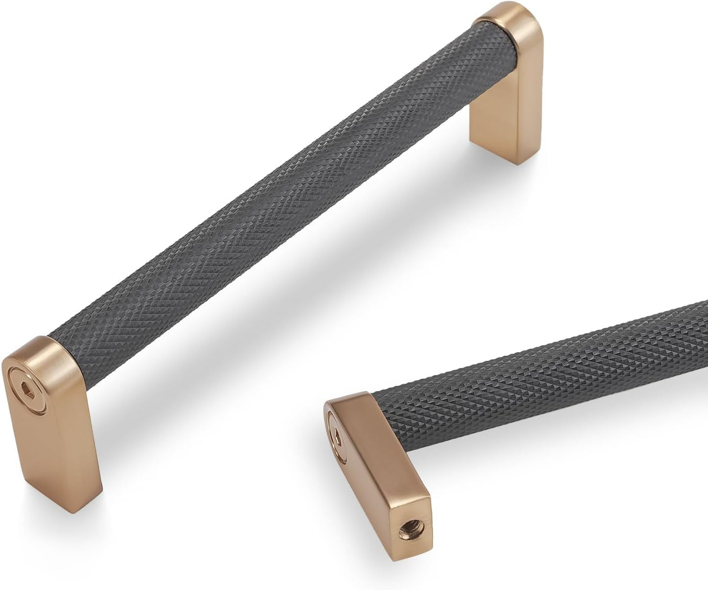 5 inch Black and Champagne Bronze Kitchen Cabinet Handles Set