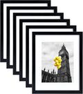 Set of 6 11x14 Picture Frames for Wall and Tabletop Display