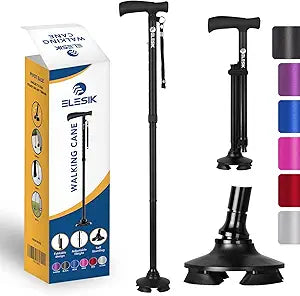 ELESIK Adjustable Folding Cane for Safe Walking and Comfort