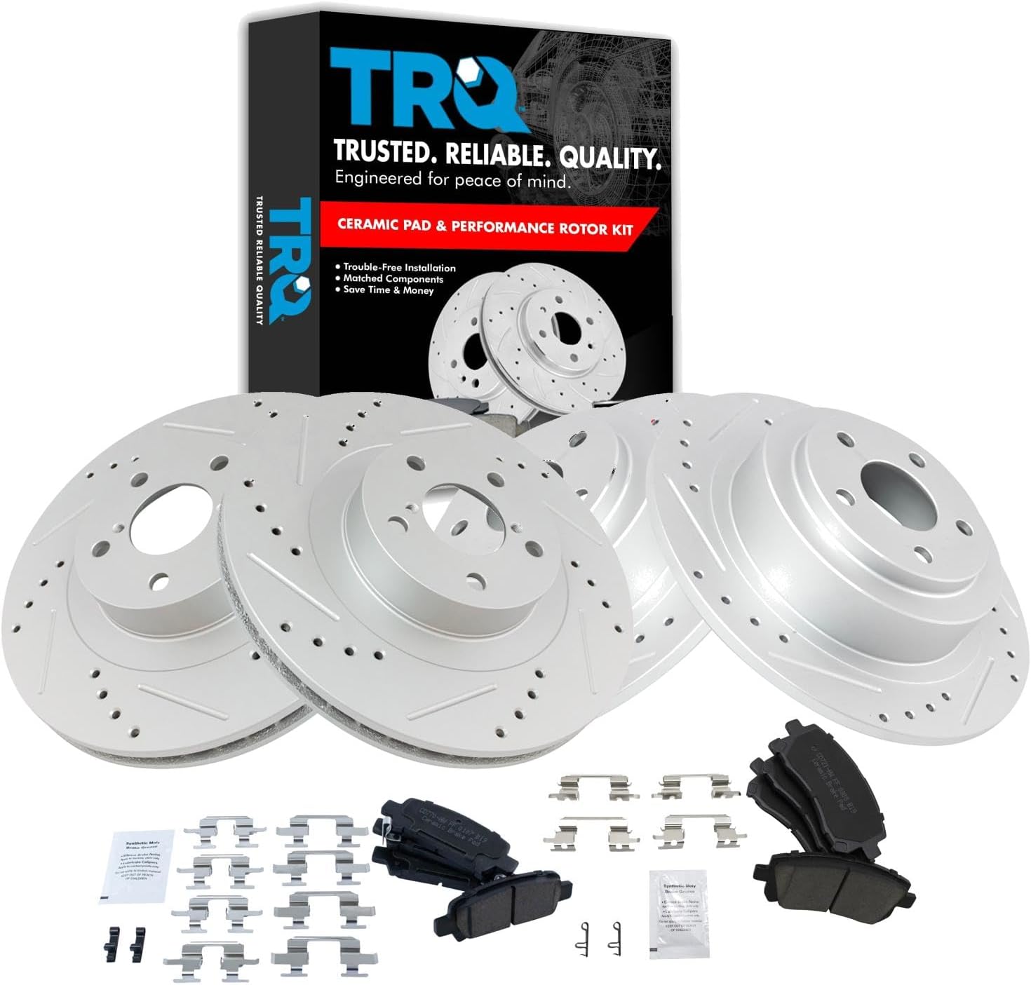 TRQ Front and Rear Performance Brake Pad & Rotor Kit Review