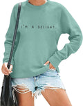 Delight in Humor Sweatshirt  Funny Letter Print Top