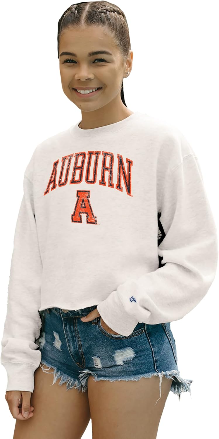 Auburn Tigers Women's Crop Crewneck Sweatshirt for Fans