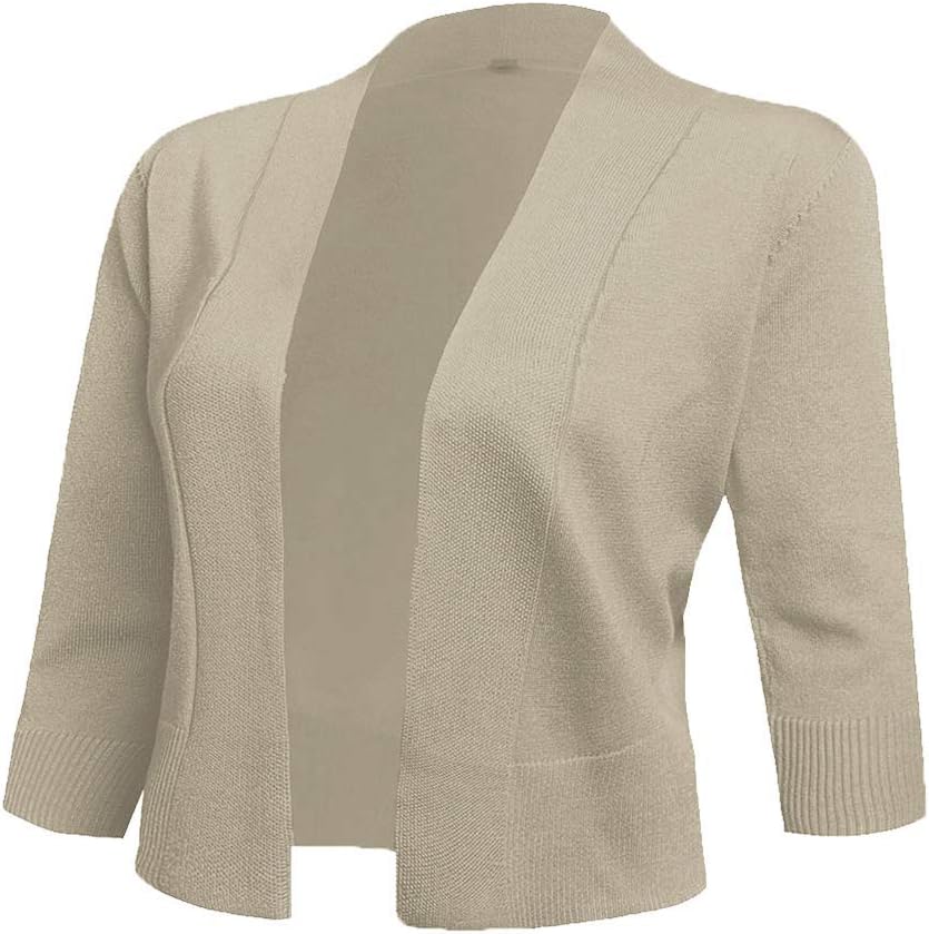 AAMILIFE Women's 3/4 Sleeve Cropped Cardigans for Every Occasion