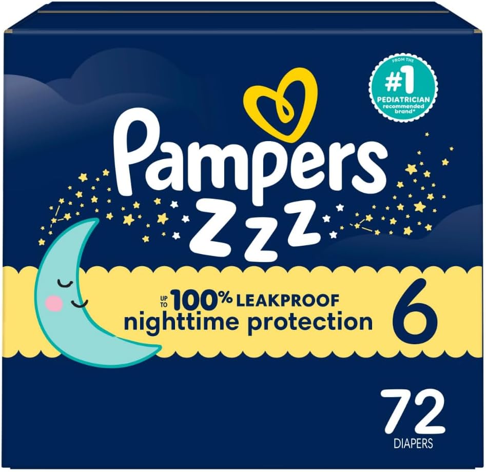 Pampers ZZZ Overnight Diapers Size 6 for Ultimate Nighttime Comfort