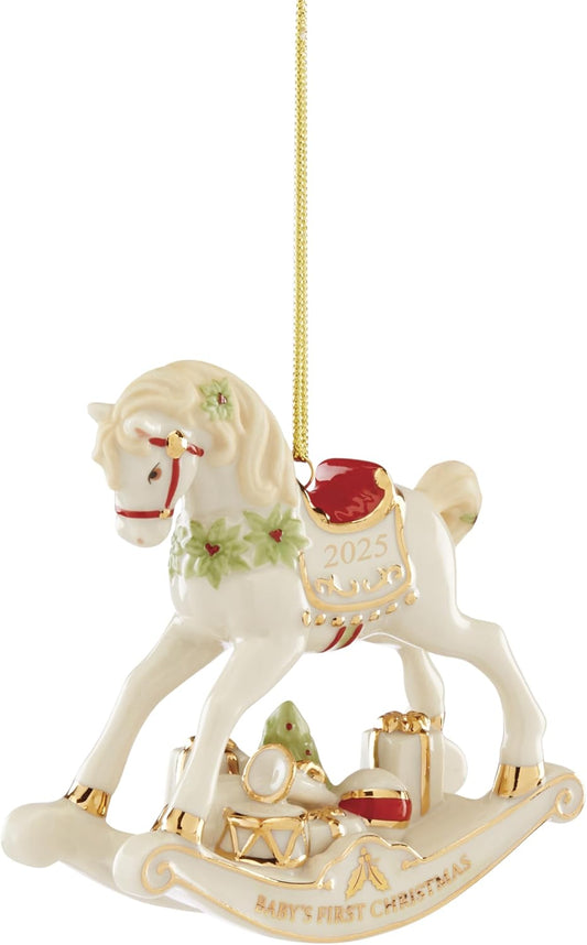 2025 Vintage Rocking Horse Christmas Tree Ornament by Lenox