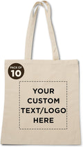 Custom Natural Cotton Fiber Tote Bags for Eco-Friendly Shopping