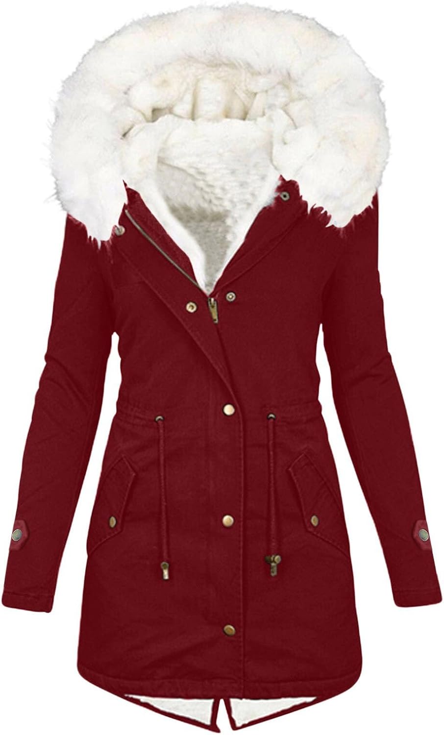 Cozy Sherpa-Lined Hooded Winter Coat