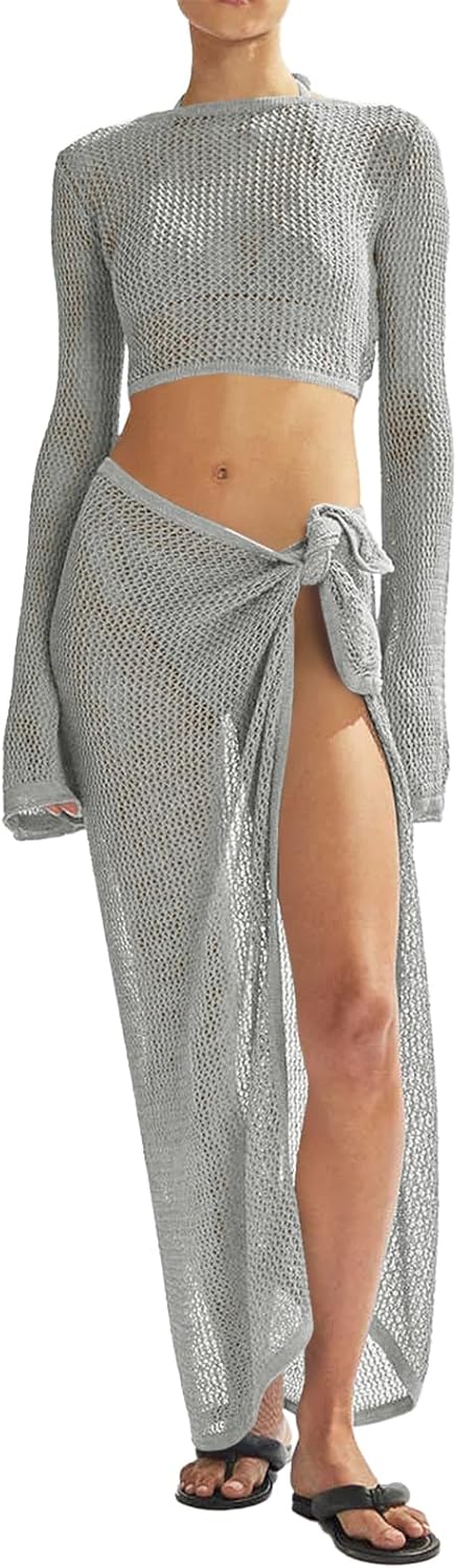 Women's Swimsuits Cover Ups Set for Crochet Bathing Suit Style